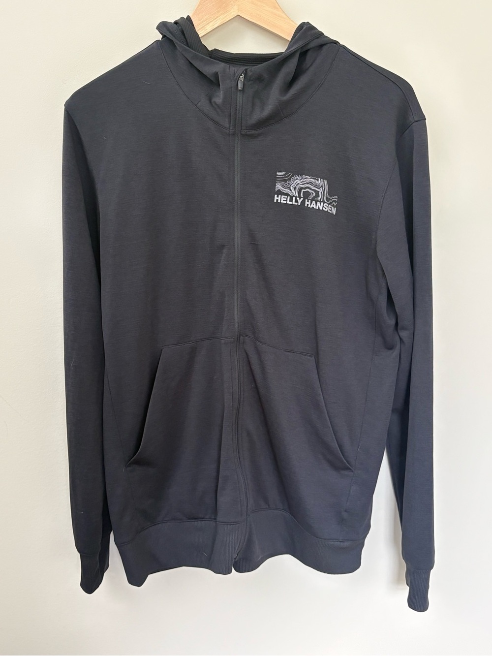 Helly Hansen Lifa Tech Lite Full Zip Hoodie Lightweight Size Small Black
